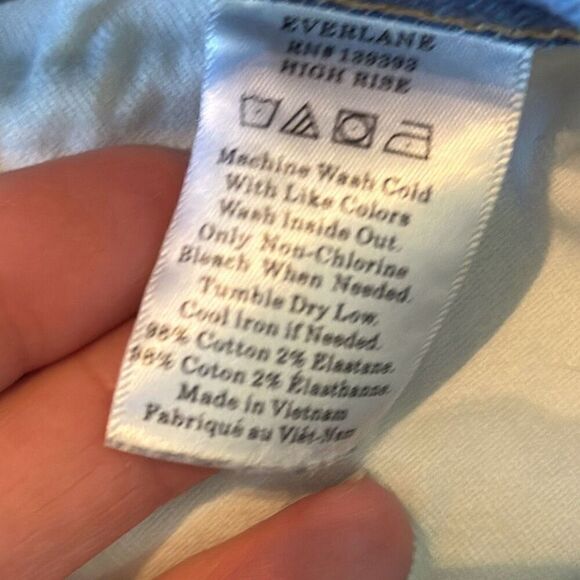 Everlane Blue  High Rise Jeans Light Wash Cotton size 29R - Picture 7 of 7